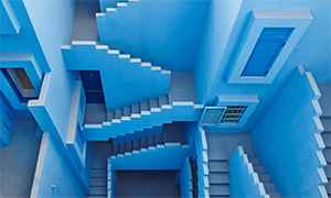 Blue steps